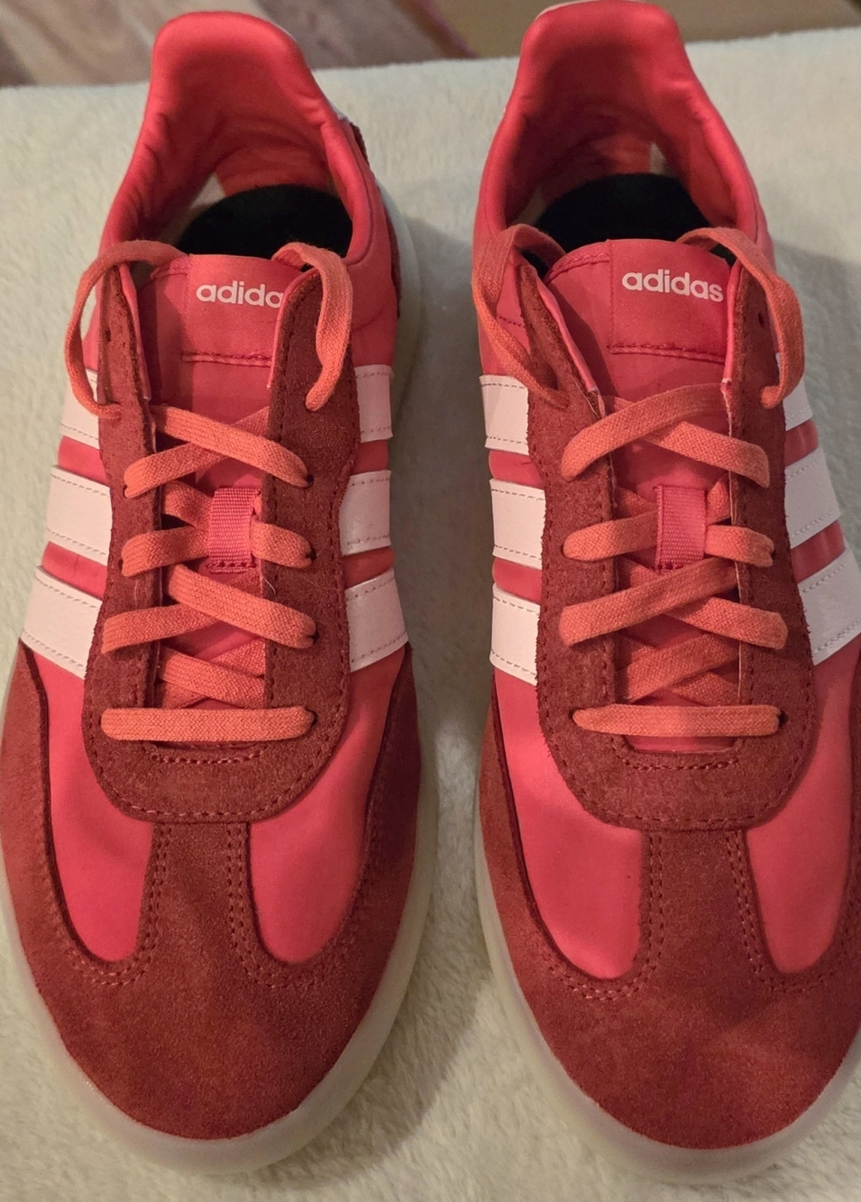 adidas Red and Pink Retro Low-Top Sneakers